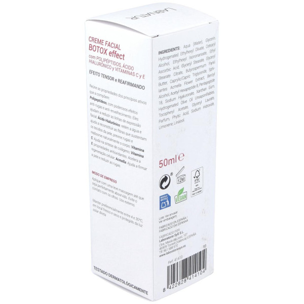 Crema Facial Botox Efecto Tensor 50Ml. Labnatur