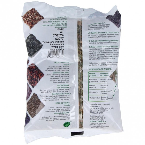 Diente De Leon Bolsa 40 Gramos Soria