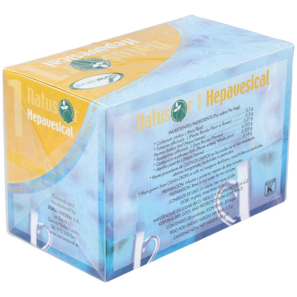 Soria Natural Natusor 01 - Hepavesical 20 Filtros