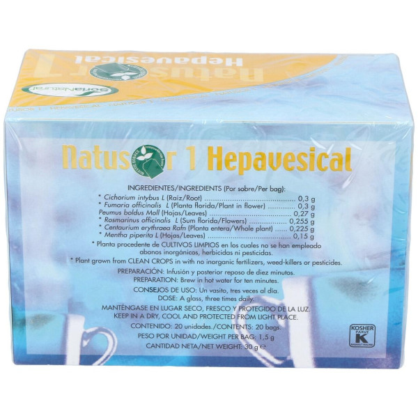 Soria Natural Natusor 01 - Hepavesical 20 Filtros