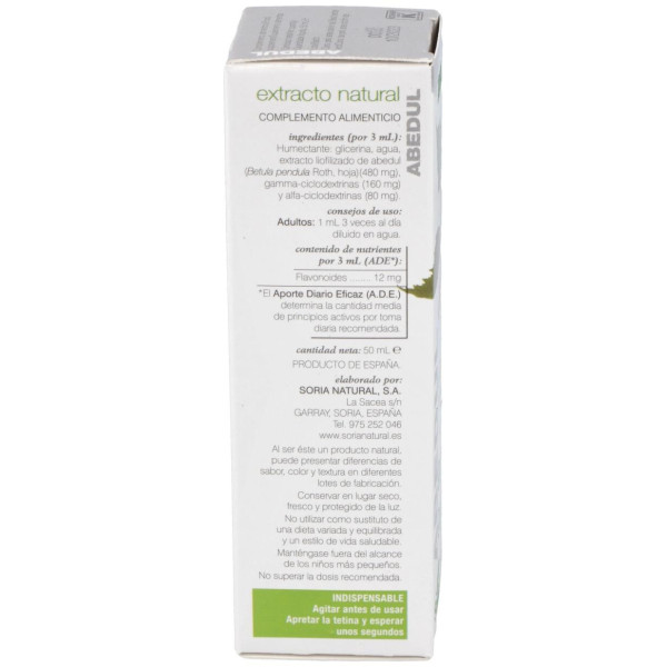 Extracto Abedul Xxi 50 Ml Soria Natural