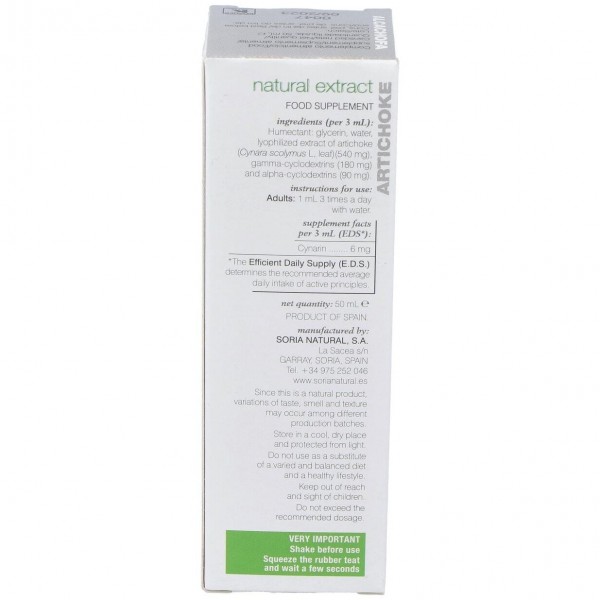 Soria Natural Alcachofa Extracto Glicerinado 50Ml