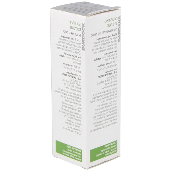 Soria Natural Ext. Bardana Glicerinado Xxl 50Ml