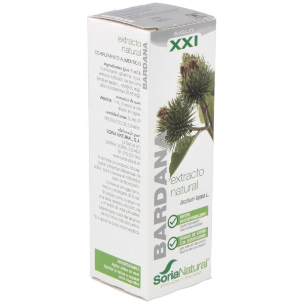 Soria Natural Ext. Bardana Glicerinado Xxl 50Ml