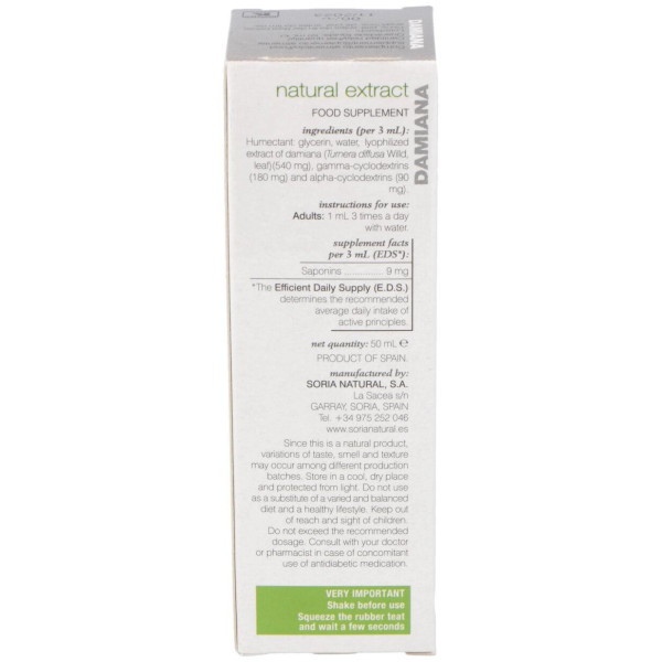 Extracto Damiana Xxi 50 Ml Soria Natural