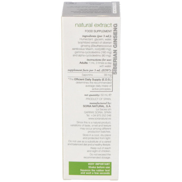 Soria Natural Eleuterococo Extracto 50Ml