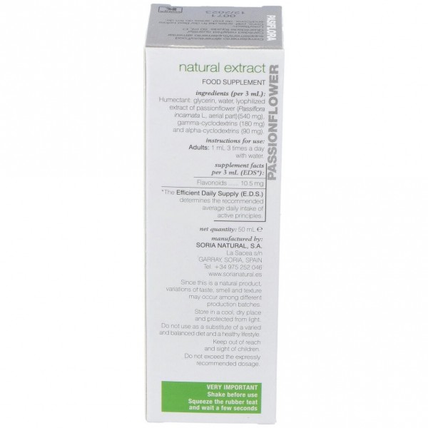 Soria Natural Pasiflora Extracto Glicerinado 50Ml
