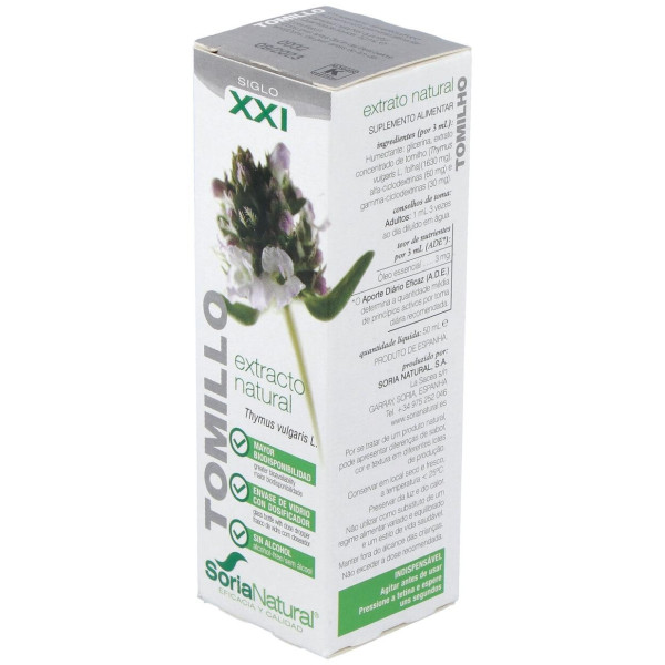 Extracto Tomillo Xxi 50 Ml Soria Natural