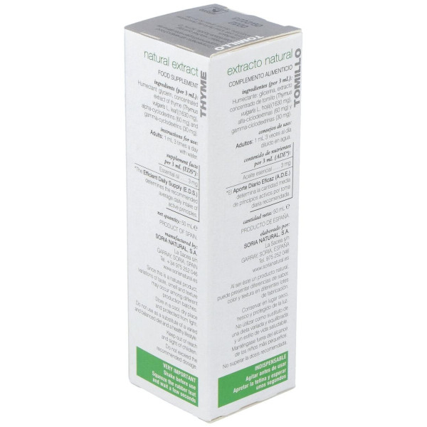 Extracto Tomillo Xxi 50 Ml Soria Natural