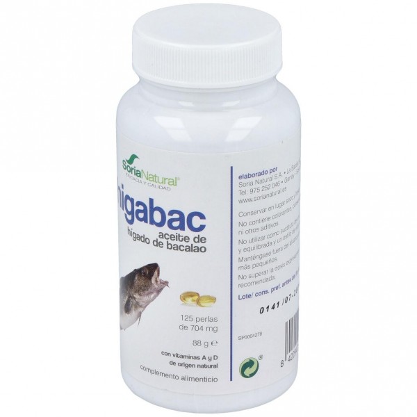 Higabac Aceite De Higado De Bacalao 125 Perlas