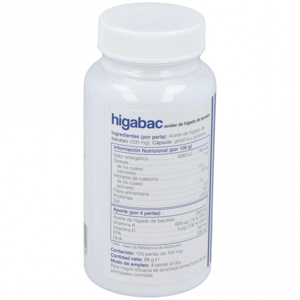 Higabac Aceite De Higado De Bacalao 125 Perlas