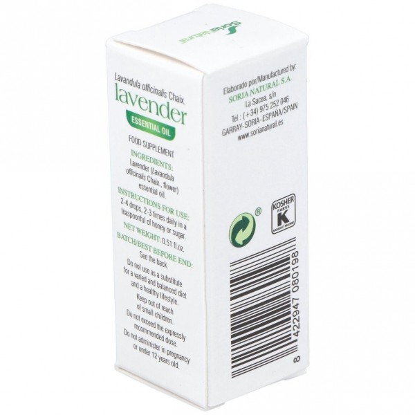 Soria Natural Lavanda Aceite Esencial 15Ml