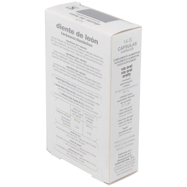 Diente Leon 14-S 30 Cap Xxl Soria Natura