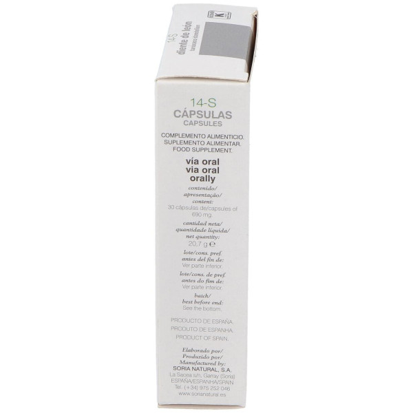Diente Leon 14-S 30 Cap Xxl Soria Natura