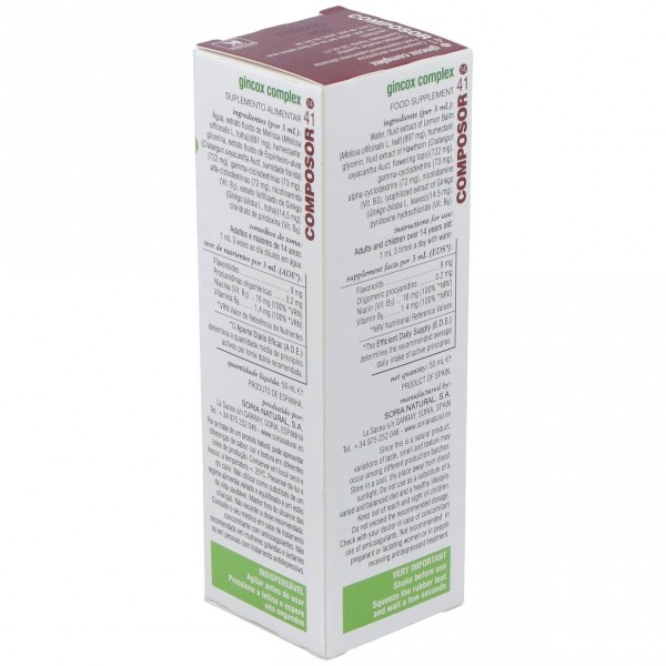 Soria Natural Composor 41 - Gincox Complex 50Ml