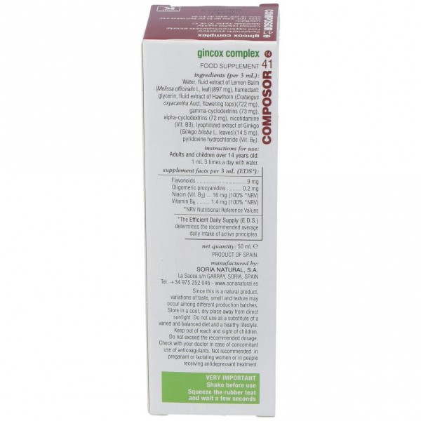 Soria Natural Composor 41 - Gincox Complex 50Ml