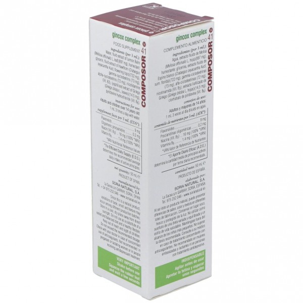 Soria Natural Composor 41 - Gincox Complex 50Ml