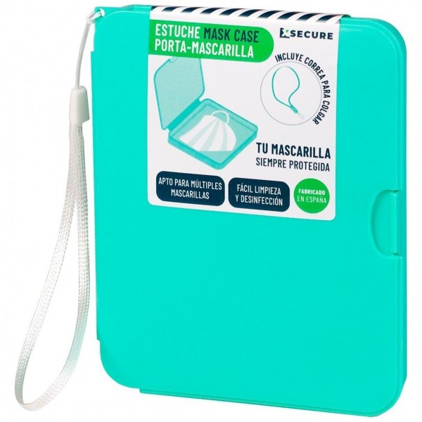 Xsecure Estuche Porta Mascarillas Con Colgador Verde Menta 1Ud