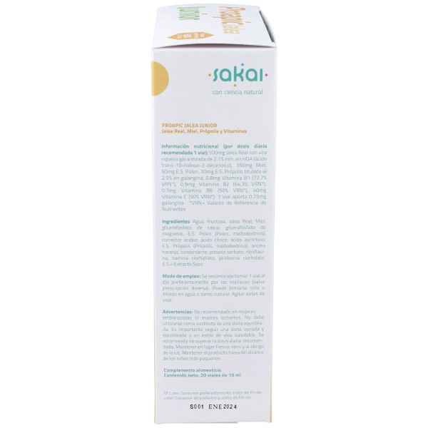 Proapic Jalea Real Infantil-Junior 20Amp.