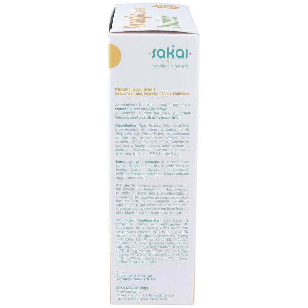 Proapic Jalea Real Infantil-Junior 20Amp.