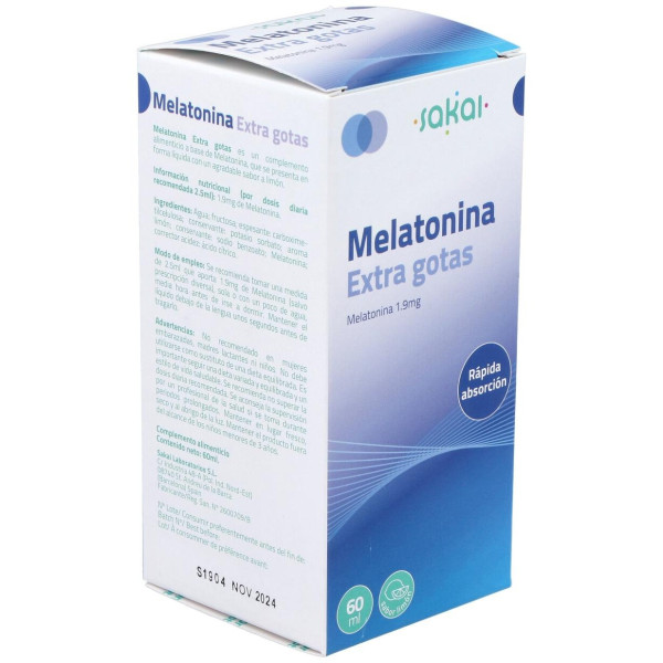 Melatonina Extra Gotas 60Ml.