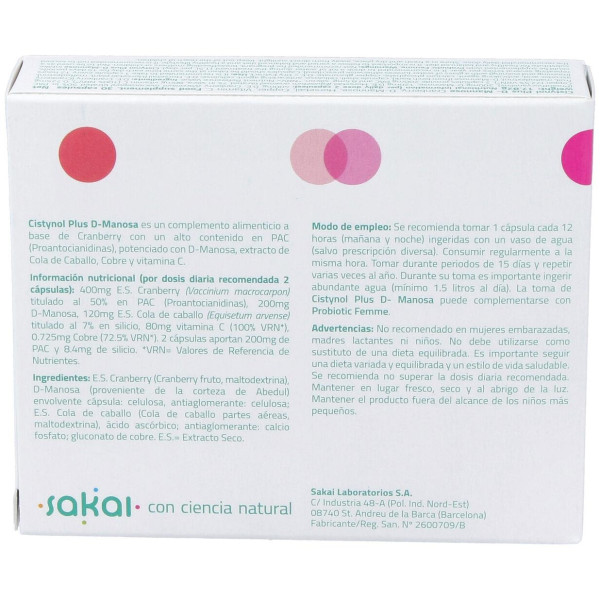 Sakai Cistynol Plus D-Manosa 30Caps