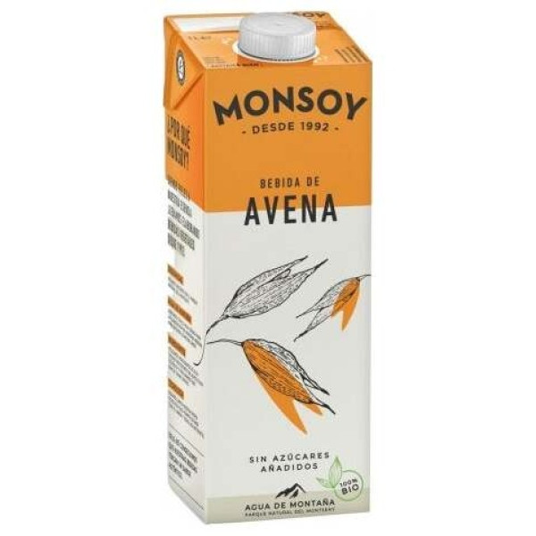 Monsoy Bebida Vegetal De Avena Sin Azúcar Bio 1000Ml