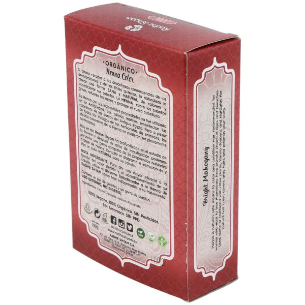 Radhe Shyam Henna Caoba Luminoso Polvo 100G