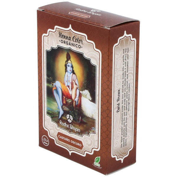 Radhe Shyam Hena Tinte Natural Castaño Oscuro Polvo 100Gr