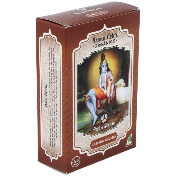Radhe Shyam Hena Tinte Natural Castaño Oscuro Polvo 100Gr