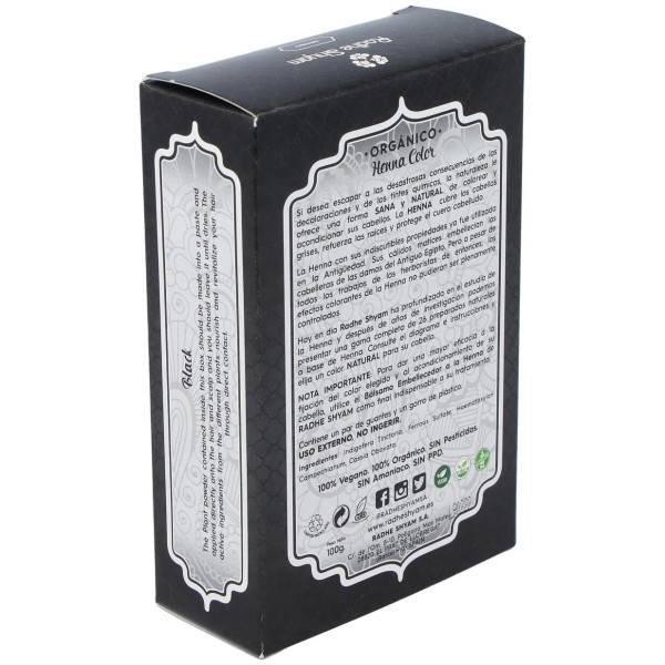 Radhe Shyam Henna Color Negro 100Ml