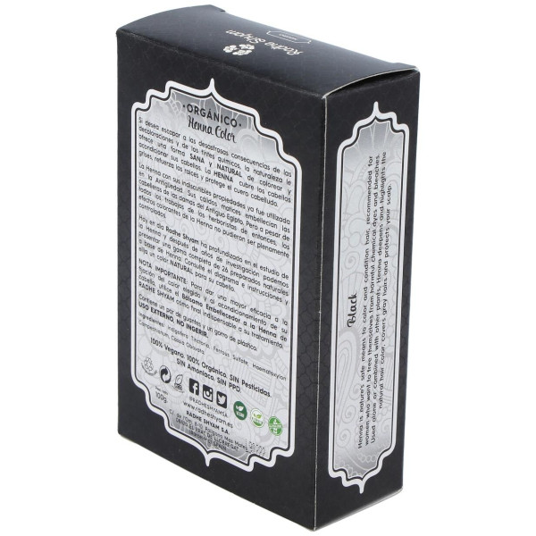 Radhe Shyam Henna Color Negro 100Ml