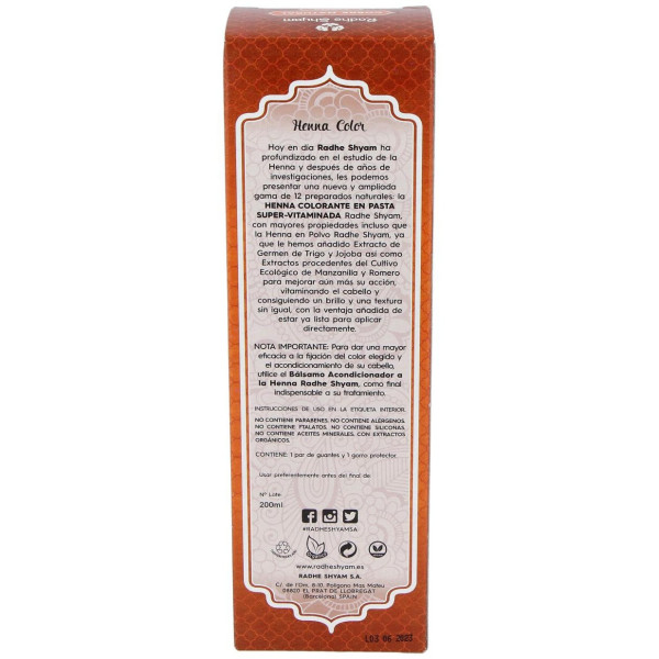 Radhe Shyam Henna Pasta Cobre Natural