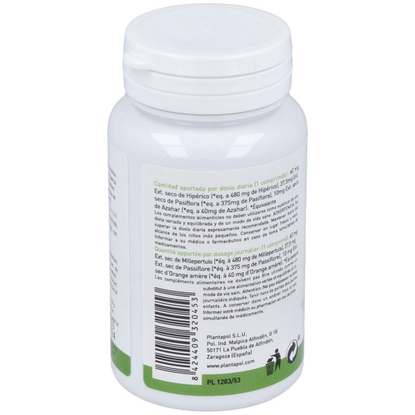 Plantapol Hiperico Pasiflora Azahar 100 Comprimidos