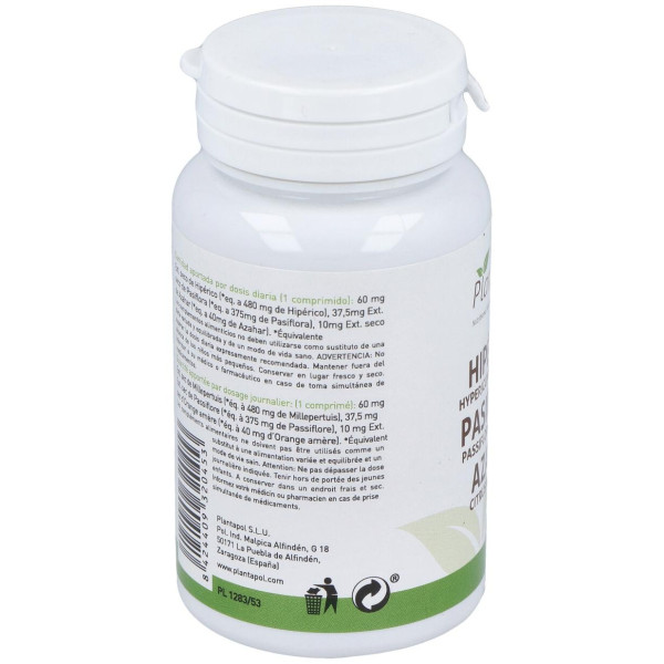 Plantapol Hiperico Pasiflora Azahar 100 Comprimidos