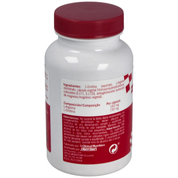 Nutrisport L-Arginina + L-Ornitina 100 Caps 500Mg