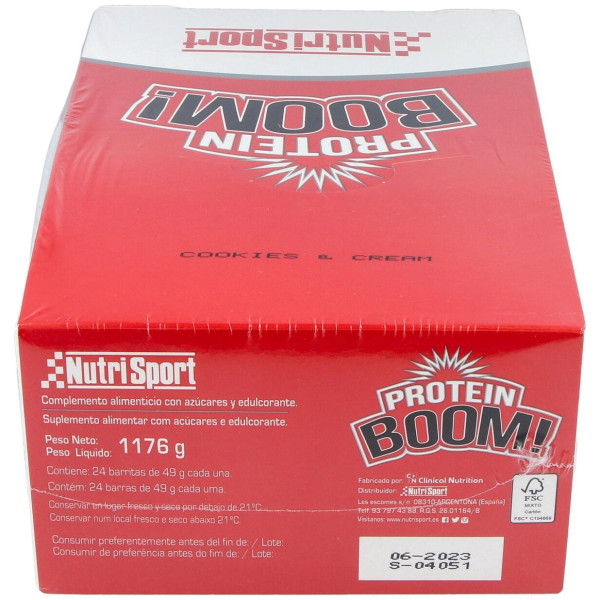 Protein Boom Barritas Cookies And Cream 24Ud. 2