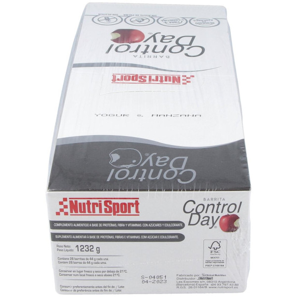 Nutrisport Controlday Barritas Proteicas De Yogur Y Manzana 28 Unidades