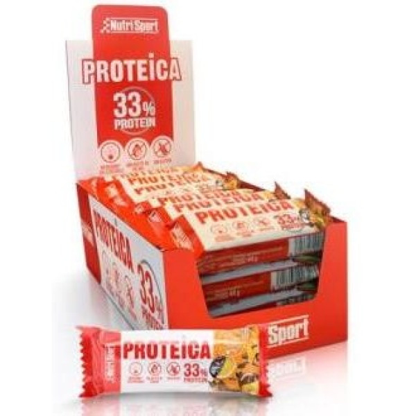 Nutrisport Protein Bar Dark Chocolate Orange Bio 24Uds