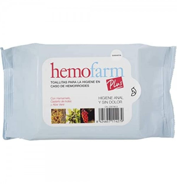 Hemofarm Plus Toallitas (1 Sobre 40 Unidades)