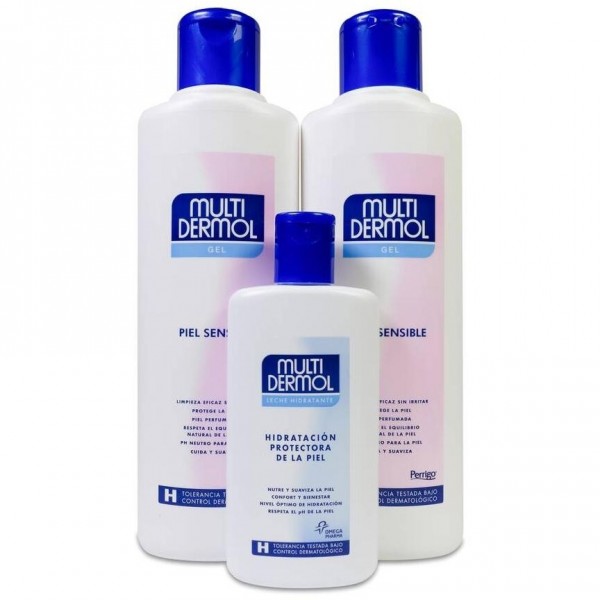 Pack Multidermol Gel De Ducha + Leche Hidratante, 2 X 750 Ml + 250 Ml