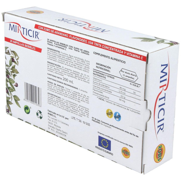 Robis Mirticir 20 Ampollas