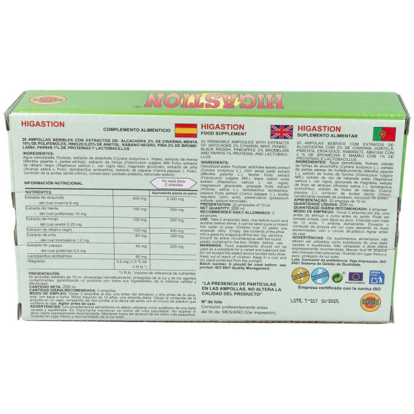 Robis Higastion 20 Ampollas