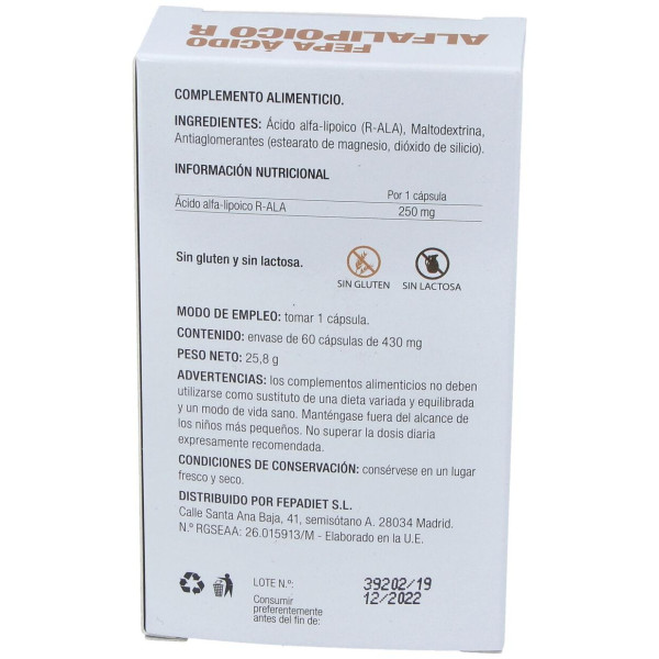 Fepadiet Acido Alfa-Lipoico R Ala 60Caps