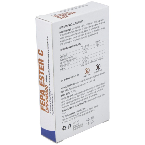Fepadiet Fepa-Ester C Liposomado 800Mg 20Caps