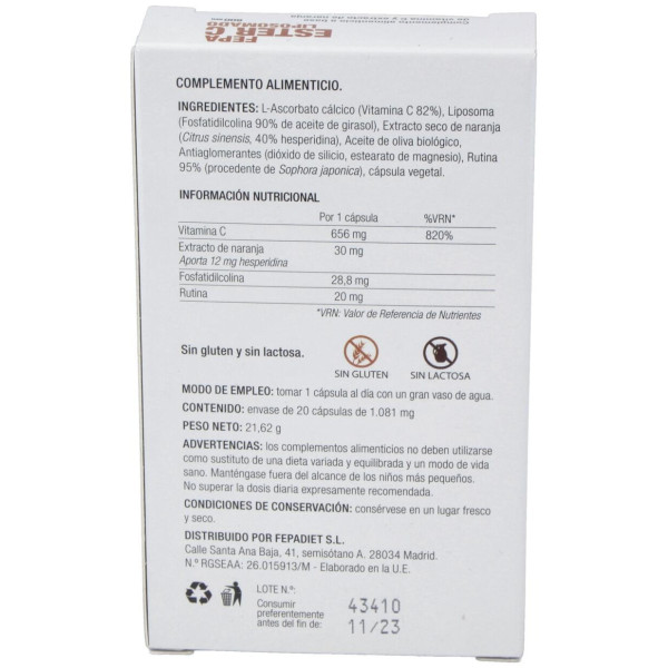 Fepadiet Fepa-Ester C Liposomado 800Mg 20Caps