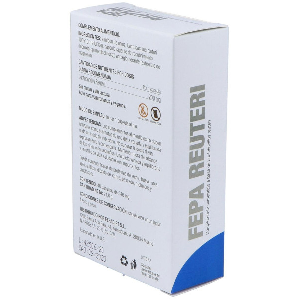 Fepadiet Reuteri Gastroresistentes 40Caps