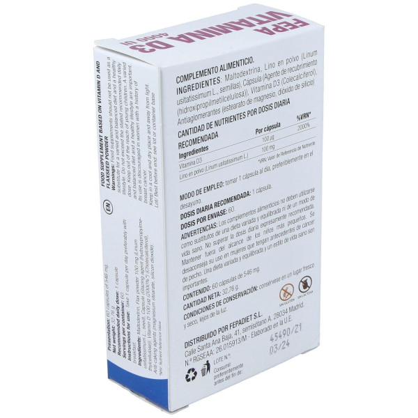 Fepa-Vitamina D3 4000Ui 60Cap.