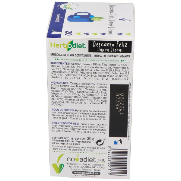 Novadiet Herbodiet Descanso Feliz 20Filtros