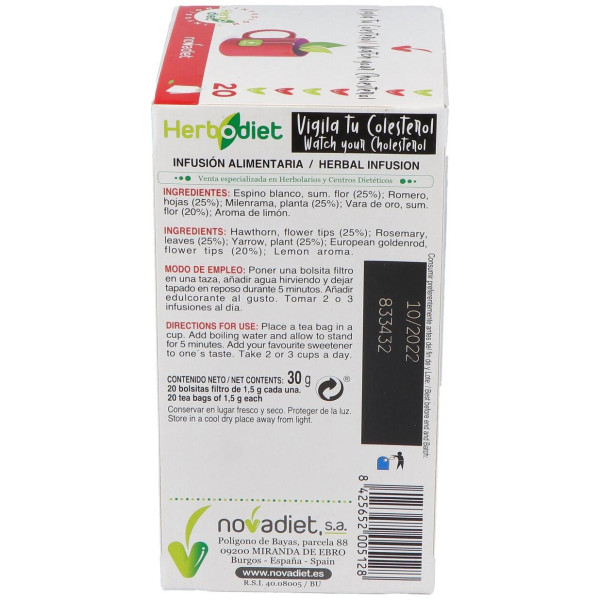 Herbodiet Inf. Vigila Tu Colesterol 20Filtros